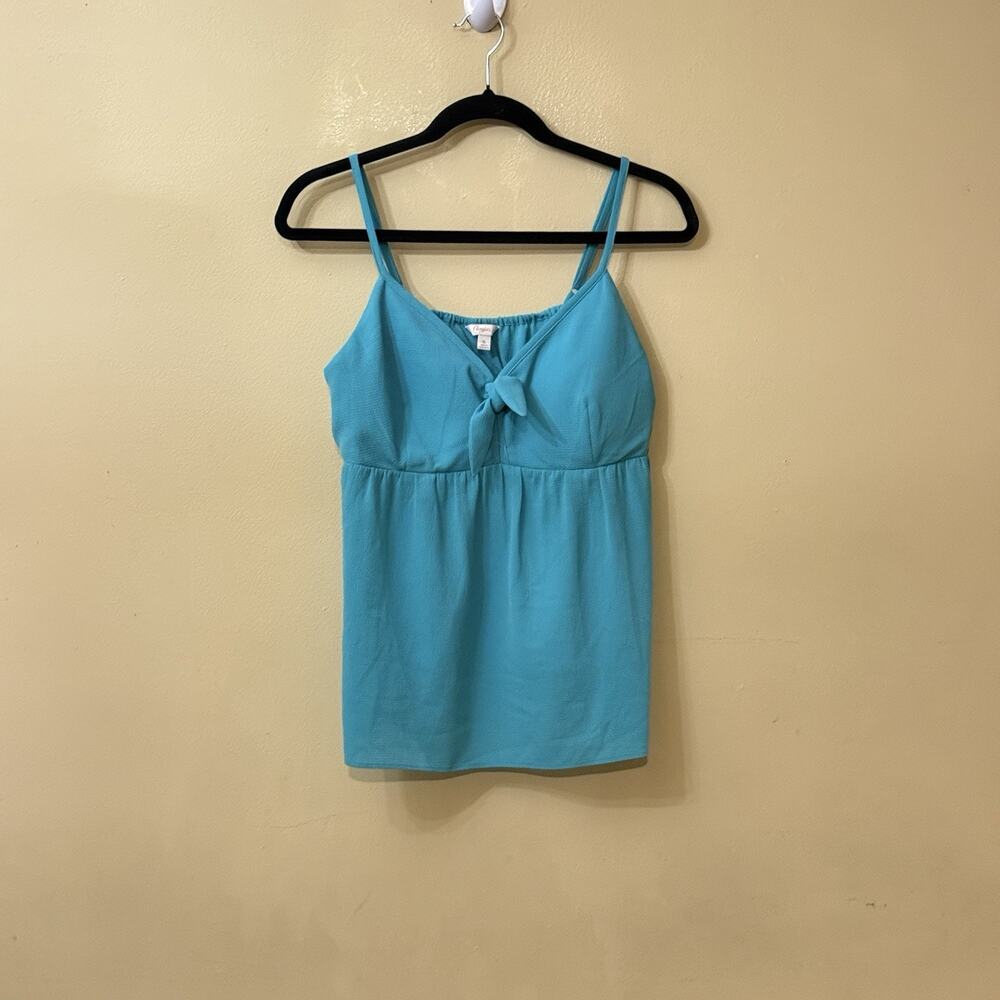 Y2K Coquette Mermaidcore 2000s Babydoll Candies Aqua Blue Tie Front Cami Top XL